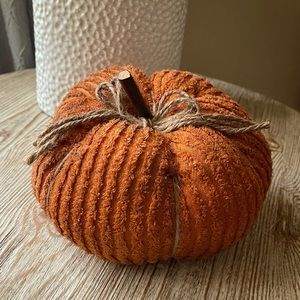 The Hearthside Collection Orange Chenille Pumpkin